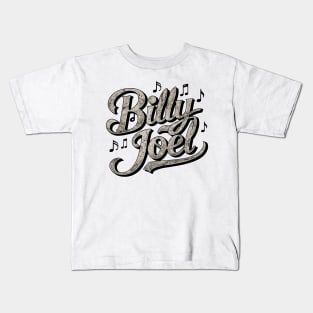 billy Joel Typography Kids T-Shirt